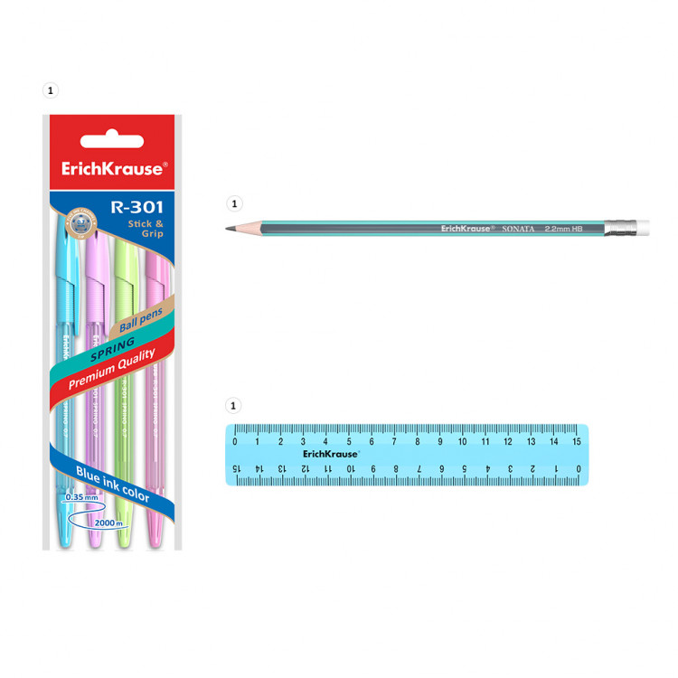 Биро сет Forte (чаша, 4пенкала, молив, линијар)